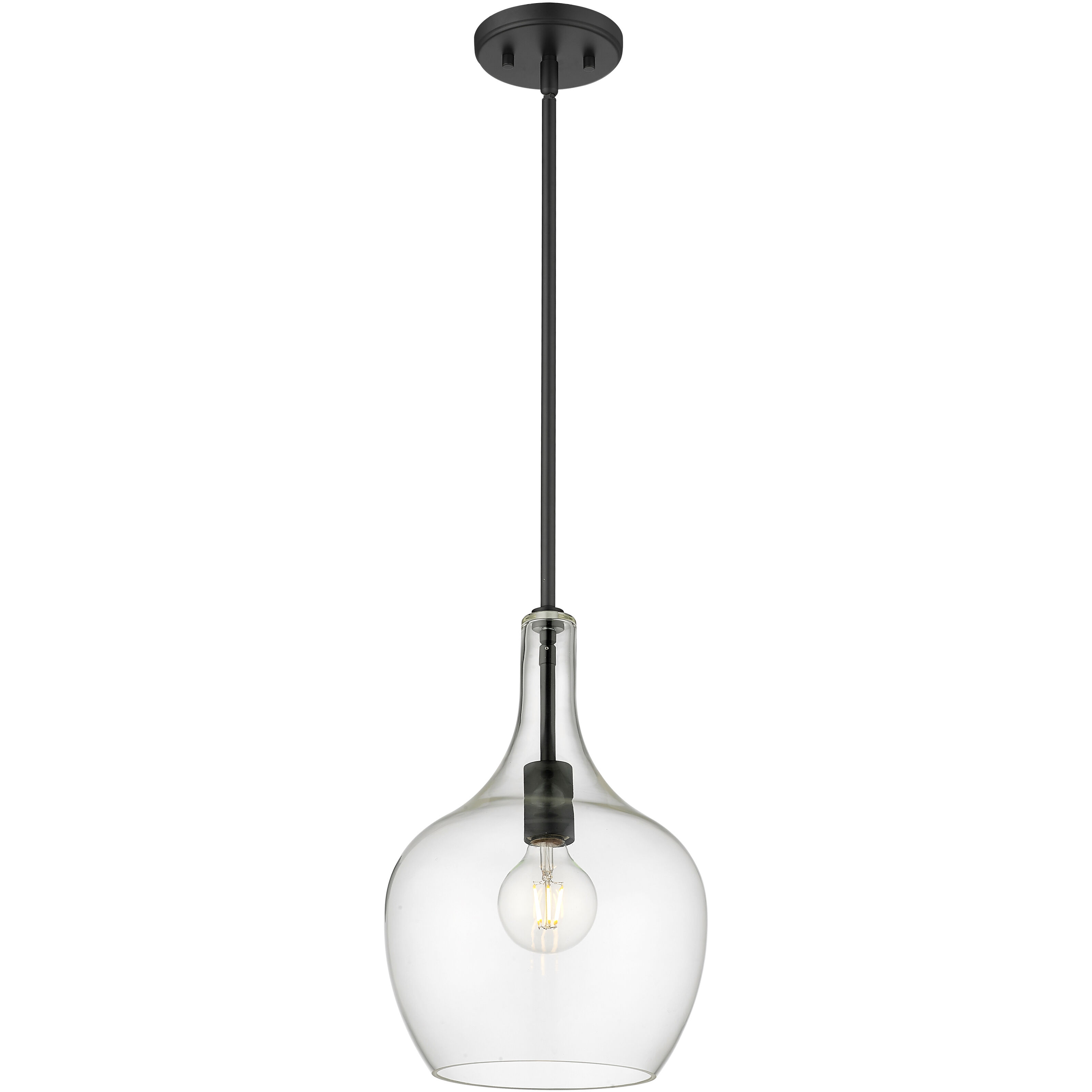 Lamara 1 Light 10 inch Matte Black Pendant Ceiling Light